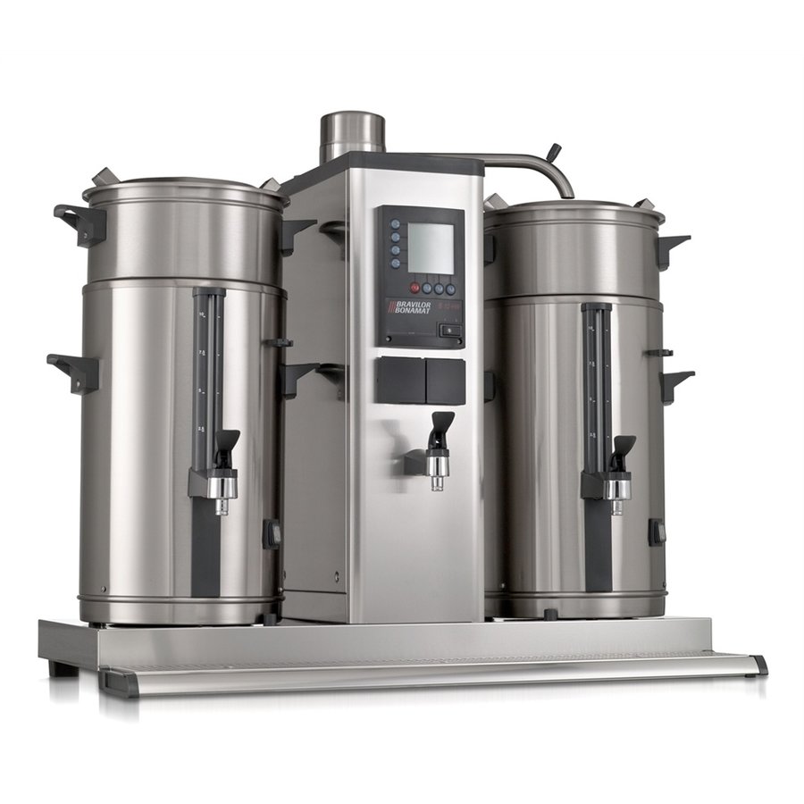 Rondfilter koffiemachine | separate heet water aftap | 10L | 2 containers