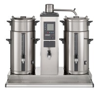 Runde Filterkaffeemaschine | separater Warmwasserhahn | 10L | 2 Behälter
