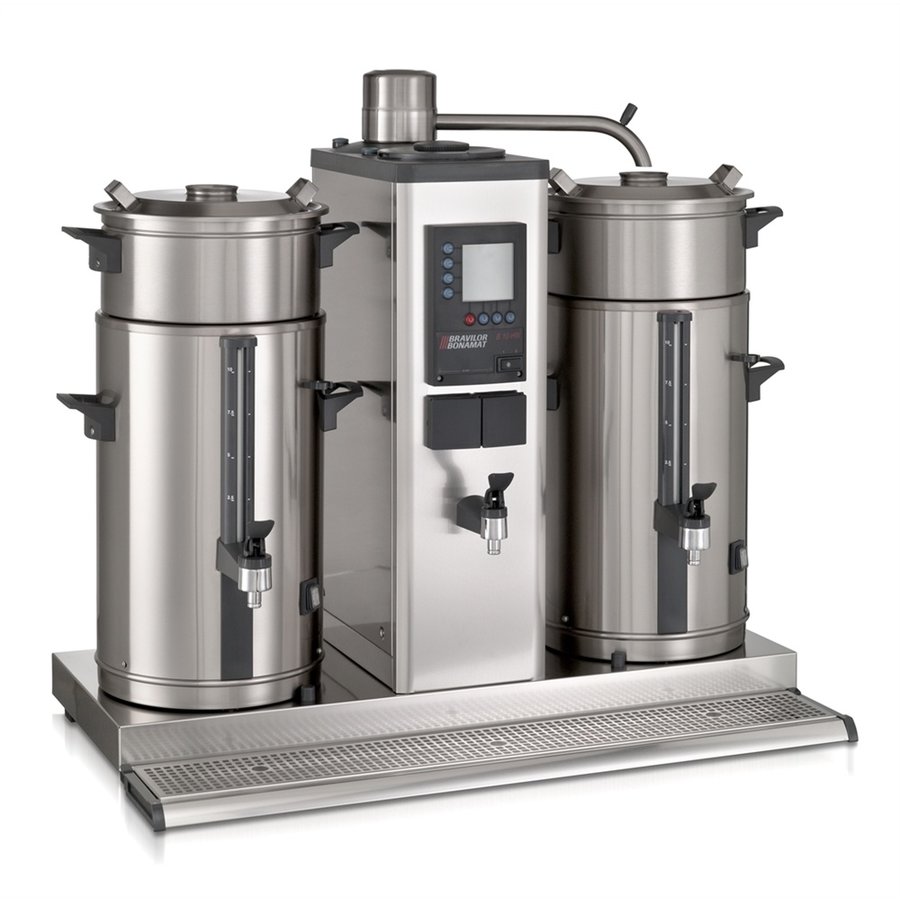 Rondfilter koffiemachine | separate heet water aftap | 10L | 2 containers