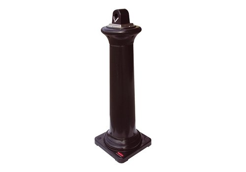  Rubbermaid Colonne fumeur | Noir | 33 x 33 x 97,5 cm 