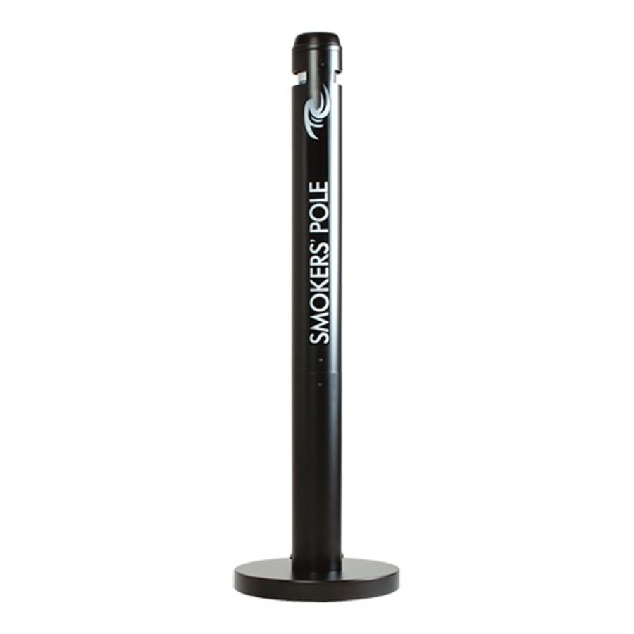 Colonne fumeur | Noir | Aluminium | 32,4 x 104 cm