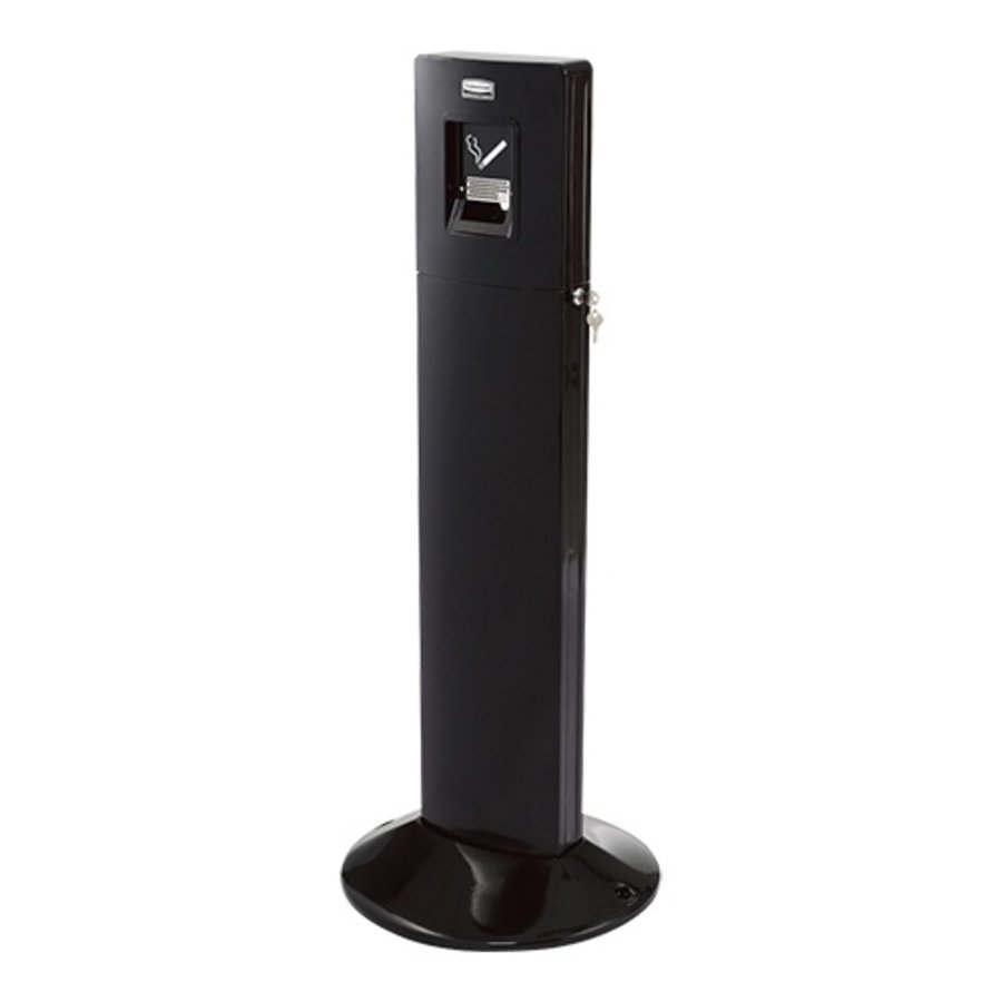 Colonne fumeur | Noir | Métal | 108,7 (H) x 42,7 (P) cm