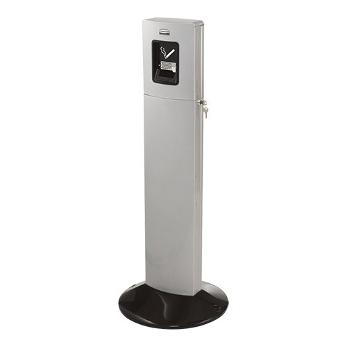  Rubbermaid Colonne fumeur | Argent | Métal | 42,7 x 108,7 cm 