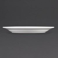 Catering plates white wide edge 23 cm (12 pieces)