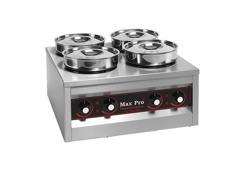  HorecaTraders Food warmer | Stainless steel | 4.5 L | 20 kg | 50.3 x 50.3 x 29 cm 