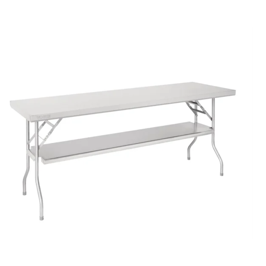 Table de travail | acier inoxydable | Pliable | 21,6 kg | 1830 x 610 x 780 mm