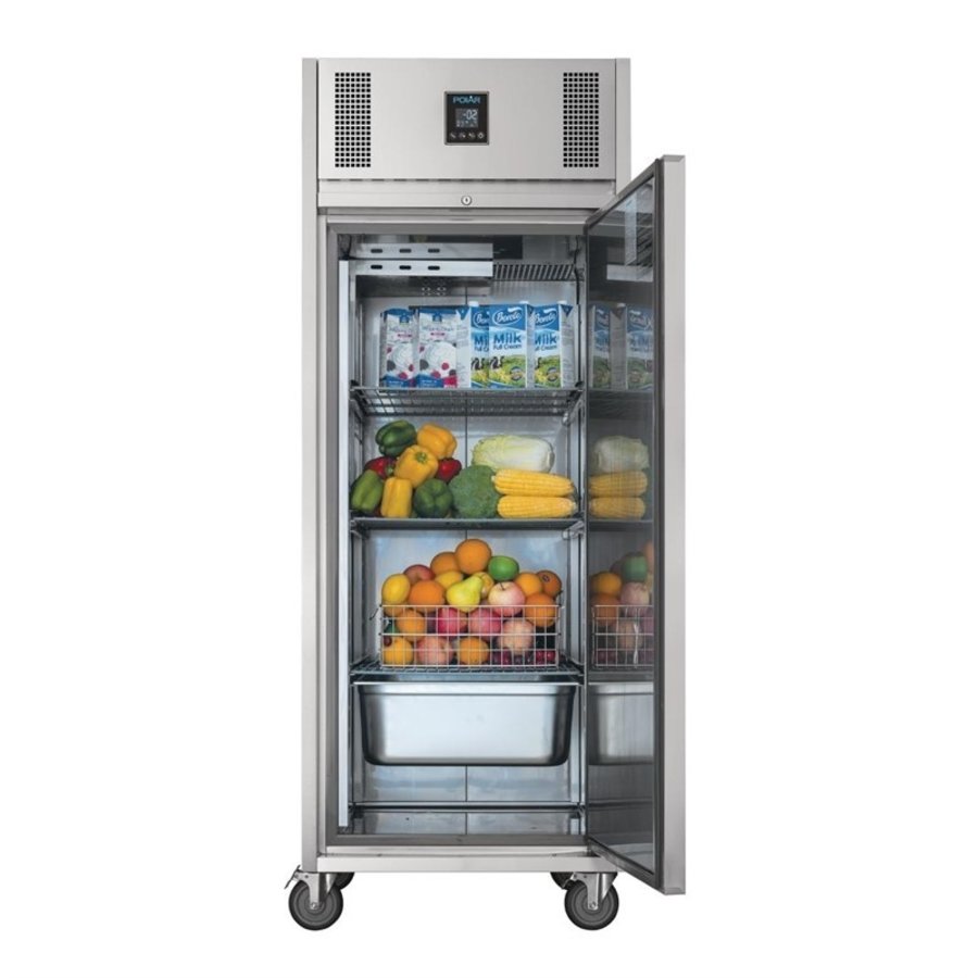 Refroidissement | Porte simple | 550 L | acier inoxydable | 198 x 74 x 82 cm