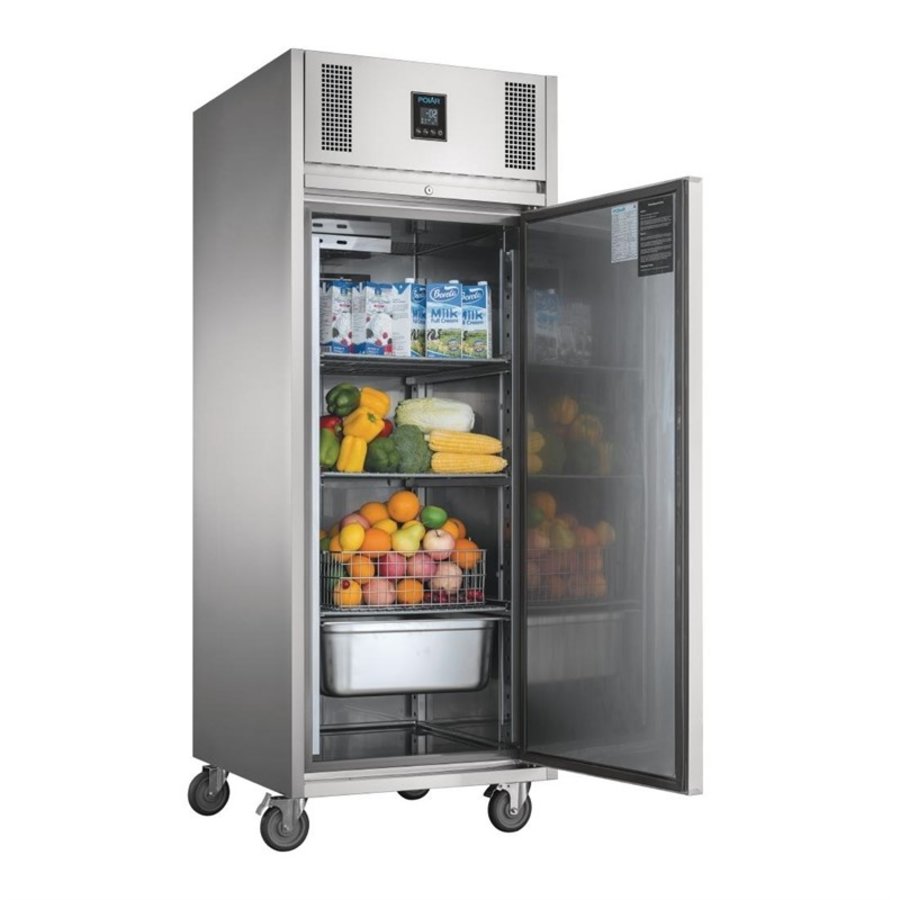 Refroidissement | Porte simple | 550 L | acier inoxydable | 198 x 74 x 82 cm