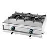 HorecaTraders Cuisinière à gaz | 20000W | acier inoxydable | 25 x 74 x 60 cm