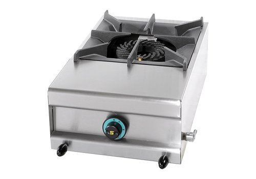  HorecaTraders Cuisinière à gaz | 10000W | acier inoxydable | 25 x 39 x 60 cm 