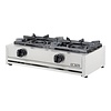HorecaTraders Cuisinière à gaz | 14000W | acier inoxydable | 20 x 71 x 40 cm