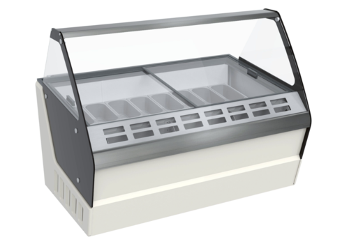  HorecaTraders Schepijsvitrine | -15/-22°C| 230V | 141x77x65.3cm 