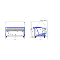 Scoop ice cream display case | -15/-22°C| 230V | 141x77x65.3cm