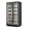 Combisteel Kühlschrank | 2 Glastüren | 198(h)x60x125cm | Schwarz