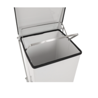 Pedal bin with hinged lid 90L | 44x44x77(h)cm