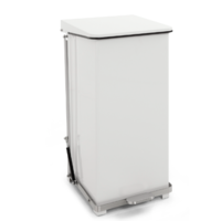 Pedal bin with hinged lid 90L | 44x44x77 (h) cm