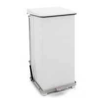 Pedal bin with hinged lid 90L | 44x44x77(h)cm