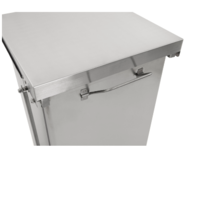 Pedal bin with hinged lid 90L | 44x44x77 (h) cm