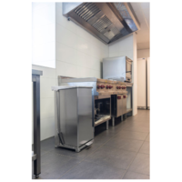 Poubelle à pédale avec couvercle à charnière 90L | 44x44x77(h)cm