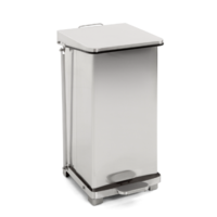 Pedal bin with hinged lid 45L | 37x37x59 (h) cm