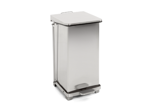  HorecaTraders Poubelle à pédale avec couvercle à charnière 45L | 37x37x59(h)cm 