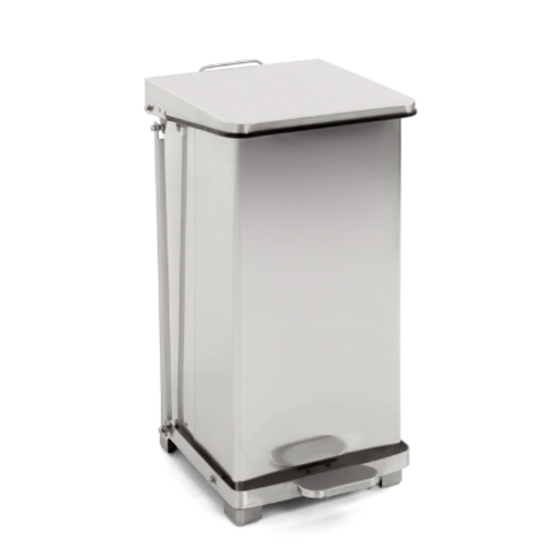  HorecaTraders Pedal bin with hinged lid 45L | 37x37x59(h)cm 