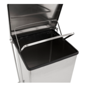 Poubelle à pédale avec couvercle à charnière 45L | 37x37x59(h)cm