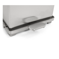 Poubelle à pédale avec couvercle à charnière 45L | 37x37x59(h)cm