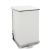 HorecaTraders Poubelle à pédale avec couvercle à charnière 152L | 53,5 x 53,8 x 78 (h) cm