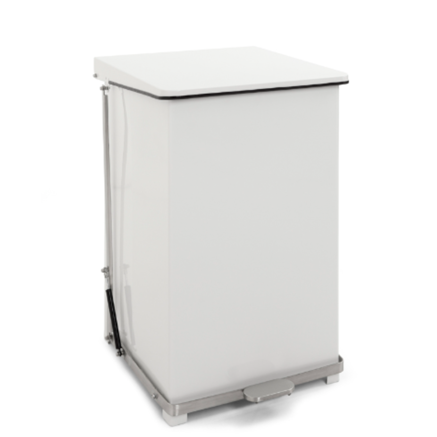 Poubelle à pédale avec couvercle à charnière 152L | 53,5 x 53,8 x 78 (h) cm