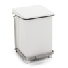 Pedal bin with hinged lid 27L | 37x37x(h)42.8cm