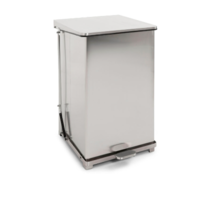 Pedal bin with hinged lid 152L | 53.5x53.8x78(h)cm
