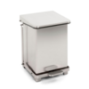 HorecaTraders Treteimer mit Klappdeckel 27L | 37 x 37 x (h) 44,5 cm