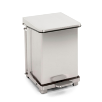 Poubelle à pédale avec couvercle à charnière 27L | 37x37x(h)44,5cm