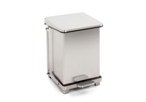  HorecaTraders Pedal bin with hinged lid 27L | 37x37x44.5cm 