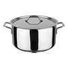 HorecaTraders Poêle de cuisson moyenne | acier inoxydable | 2,1 litres | 16 cm Ø | pour gaz, électrique, céramique et induction