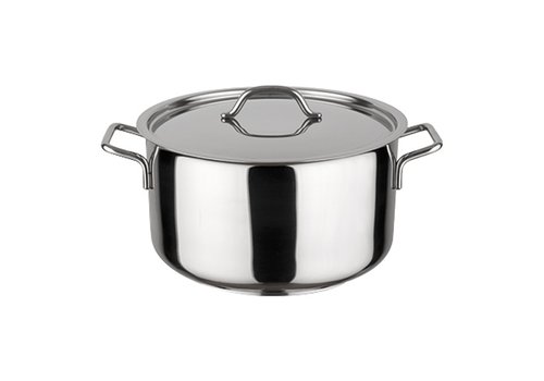  HorecaTraders Poêle de cuisson moyenne | acier inoxydable | 2,1 litres | 16 cm Ø | pour gaz, électrique, céramique et induction 