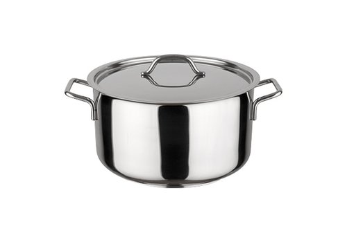  HorecaTraders Saucepan medium | stainless steel | 2.1 Liter | 16cmØ |for gas, electric, ceramic and induction 
