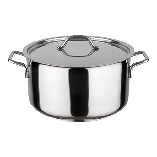  HorecaTraders Poêle de cuisson moyenne | acier inoxydable | 2,1 litres | 16 cm Ø | pour gaz, électrique, céramique et induction 