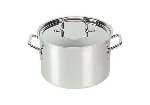  HorecaTraders Cooking pot medium | stainless steel | 1.6 Liter | 16cmØ | Gas, electric, ceramic and induction 