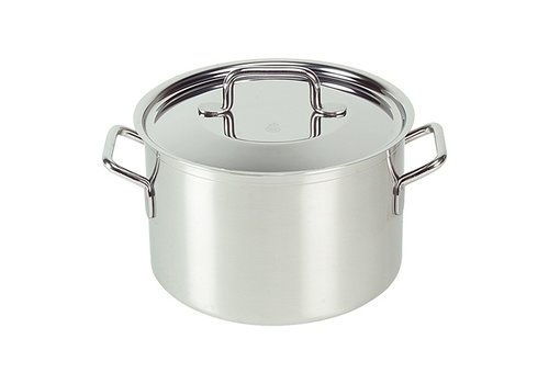  HorecaTraders Poêle de cuisson moyenne | acier inoxydable | 1,6 litre | 16 cm Ø | Gaz, électrique, céramique et induction 