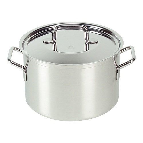  HorecaTraders Poêle de cuisson moyenne | acier inoxydable | 1,6 litre | 16 cm Ø | Gaz, électrique, céramique et induction 