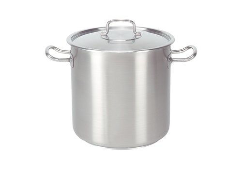  HorecaTraders Casserole haute en acier inoxydable | Ø16cm | 3L | gaz, induction, céramique 