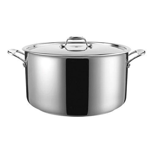  HorecaTraders Cooking pot medium | stainless steel | 3.7 Liters | 20cmØ | Gas, electric, ceramic and induction 