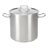 HorecaTraders Casserole haute en acier inoxydable | Ø18cm | 4,5 L | gaz, induction, céramique