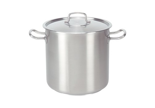  HorecaTraders Casserole haute en acier inoxydable | Ø18cm | 4,5 L | gaz, induction, céramique 