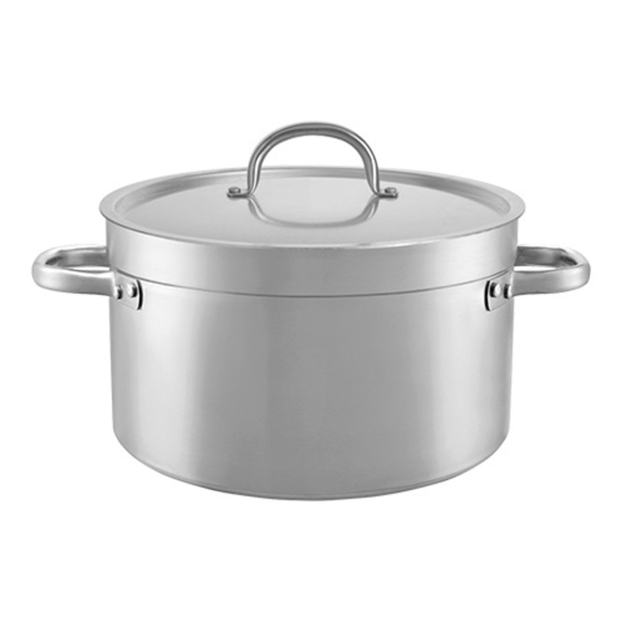 Kookpan middel | RVS | 6.3  Liter | 24cmØ |voor  gas, elektrisch, keramisch en  inductie