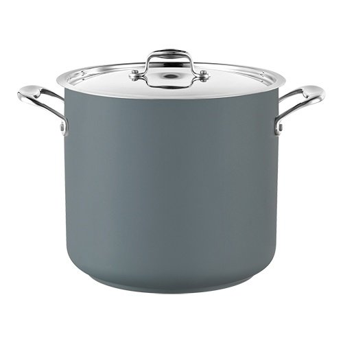  HorecaTraders Stainless steel saucepan High | Ø24cm | 8.7L | Grey | gas, electric, ceramic 