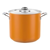 Stainless steel saucepan High | Ø24cm | 8.7L | Yellow | gas, electric, ceramic