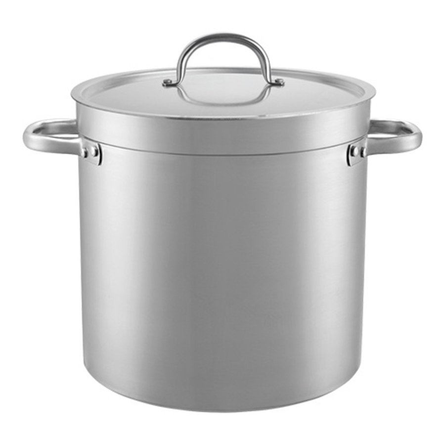 Casserole haute en acier inoxydable | Ø28cm | 16,5 L | gaz, électrique, céramique